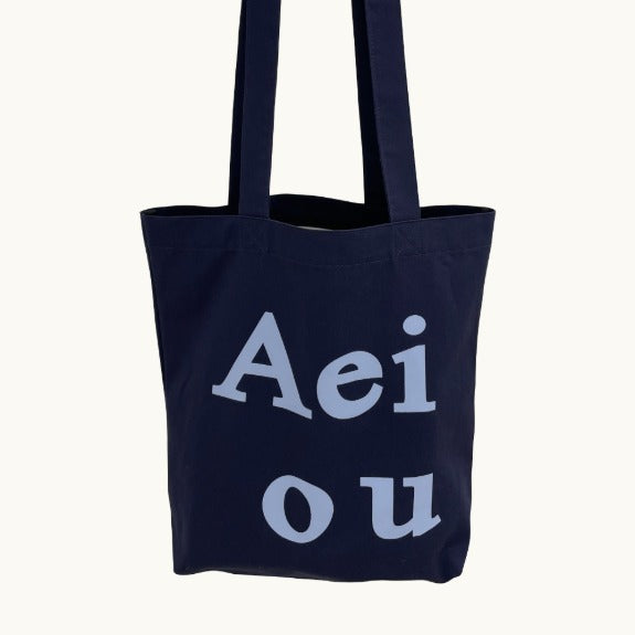 Aeiou Logo Bag (Cotton 100%) Deep Blue Aeiou  DKshop