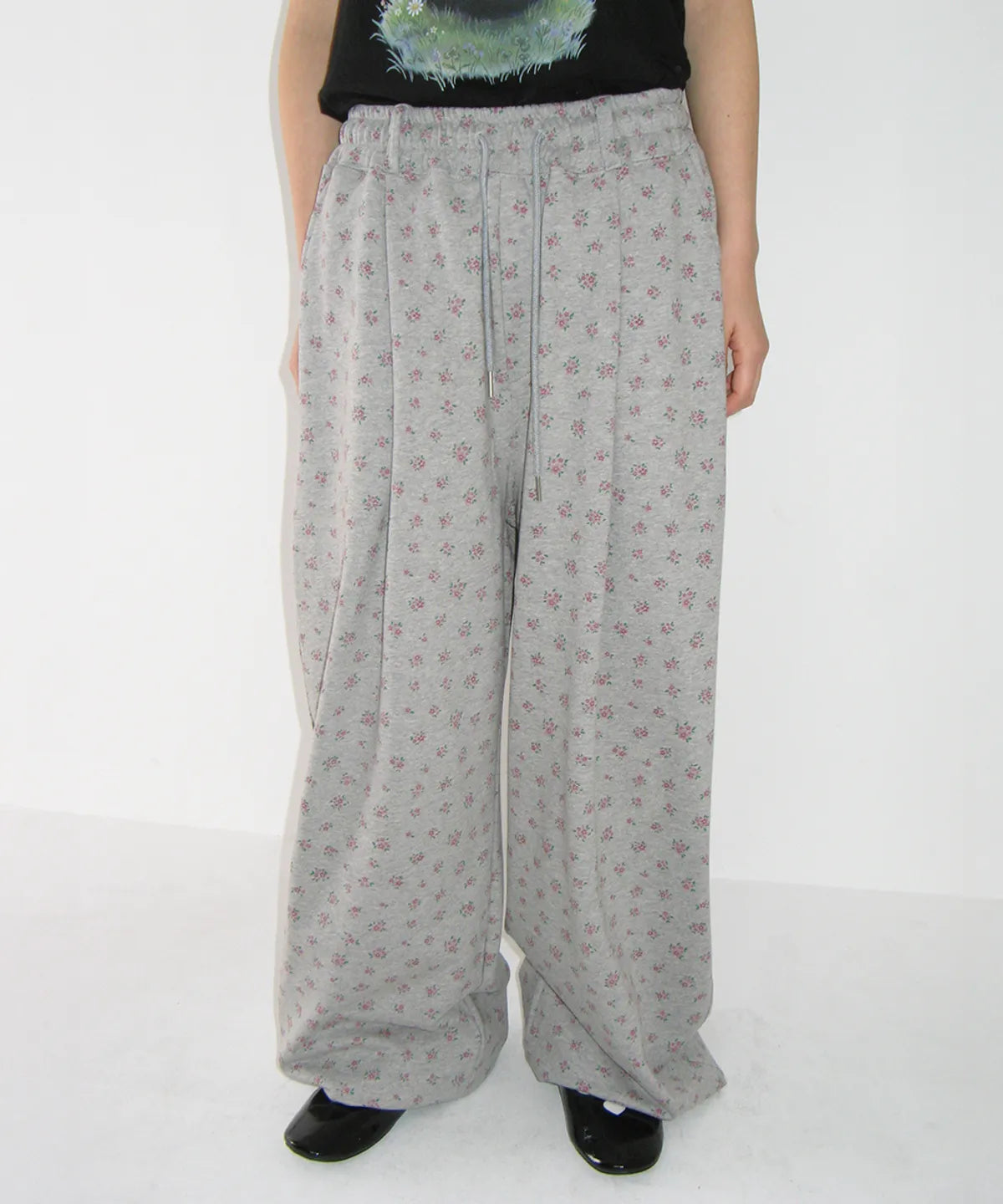 ronron Floral Wide Sweat Pants ronron  DKshop