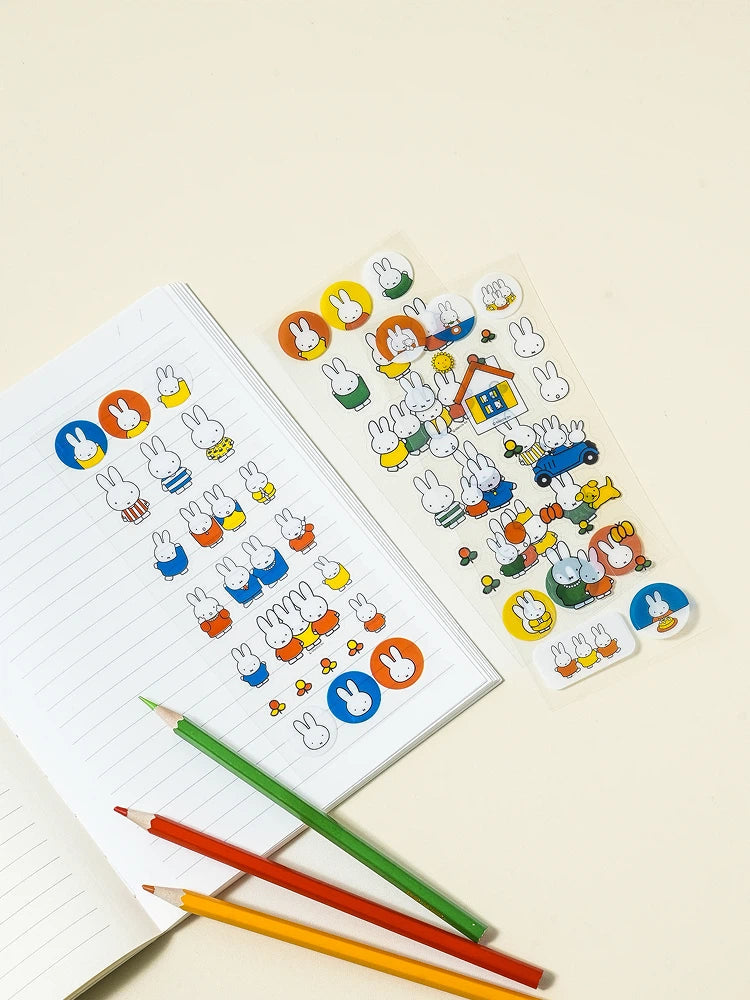DAISO Miffy Clear Mixed Stickers (3 Sheets) DAISO  DKshop