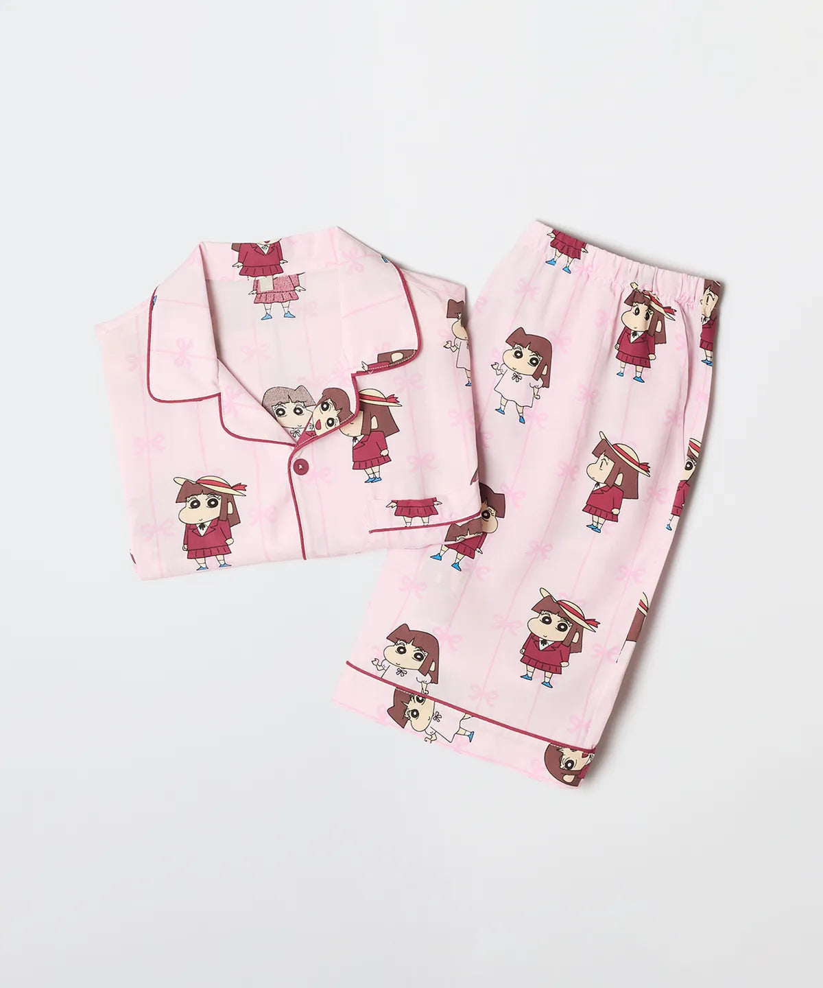 [SPAO X Crayon Shin-chan] Deep Sleep Shin-chan Half Sleeve Pajama Set SPAO  DKshop