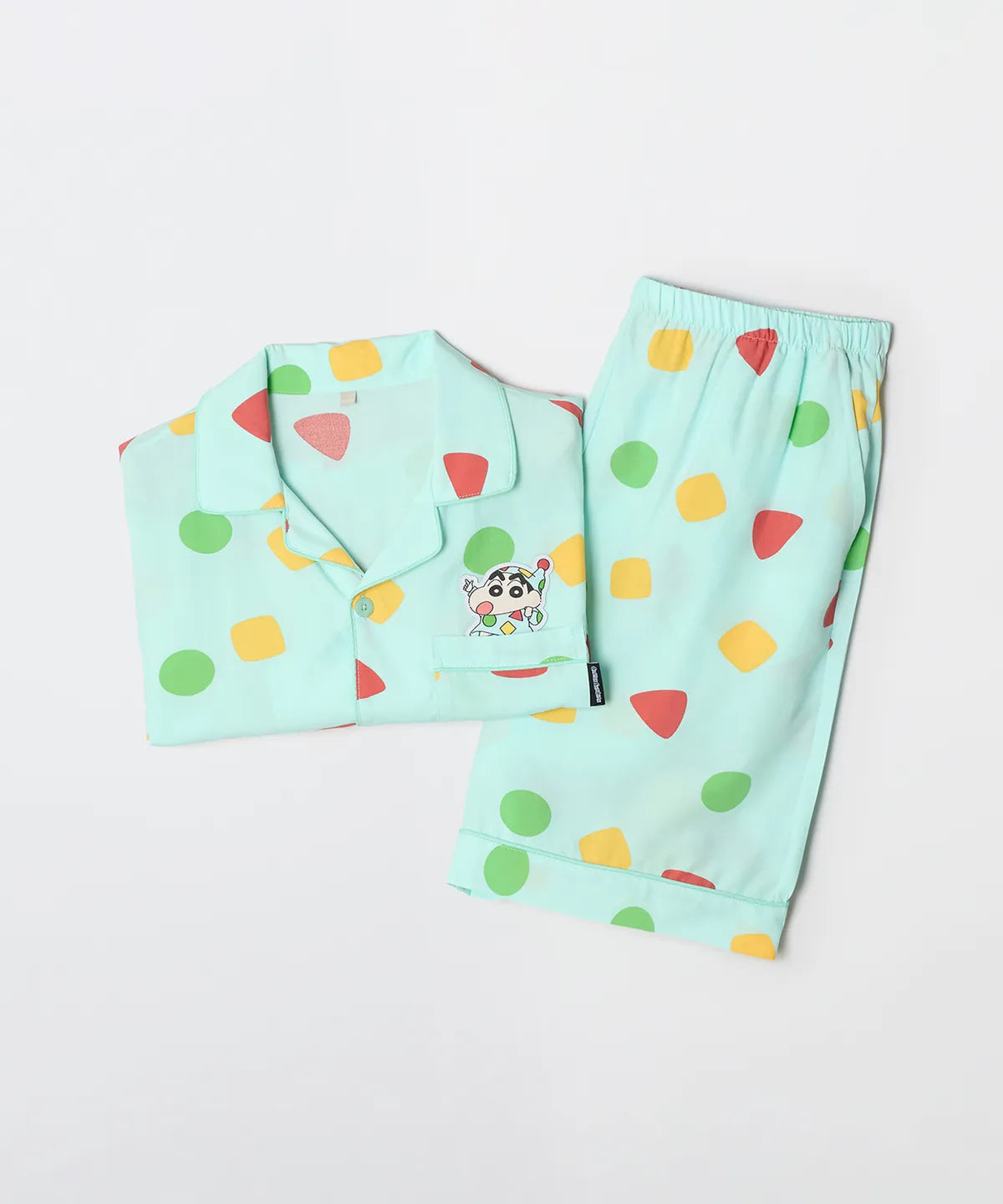 [SPAO X Crayon Shin-chan] Deep Sleep Shin-chan Half Sleeve Pajama Set SPAO  DKshop