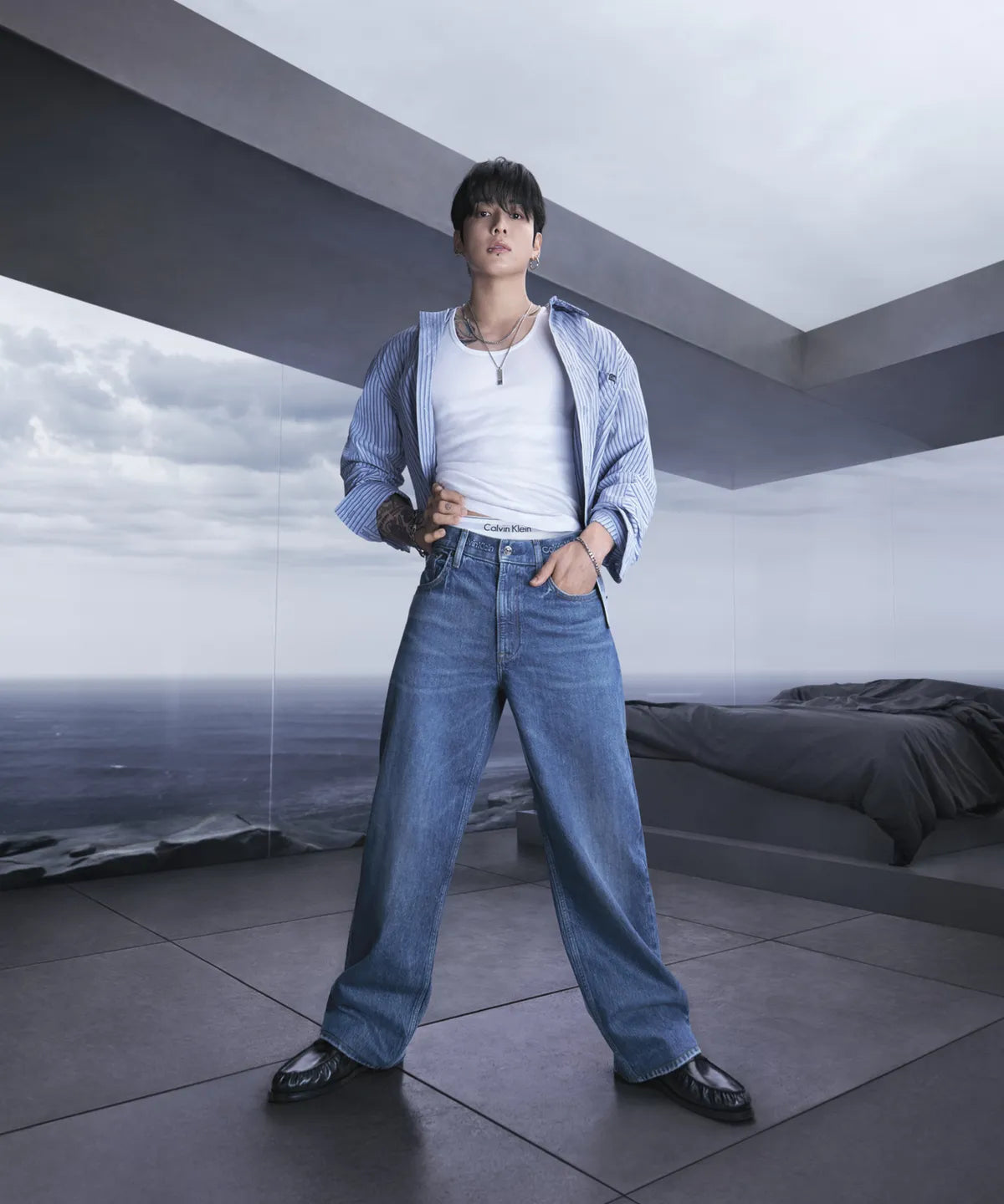 [JUNGKOOK PICK] Calvin Klein Baggy Fit Jeans 4RF799G XAW Calvin Klein  DKshop
