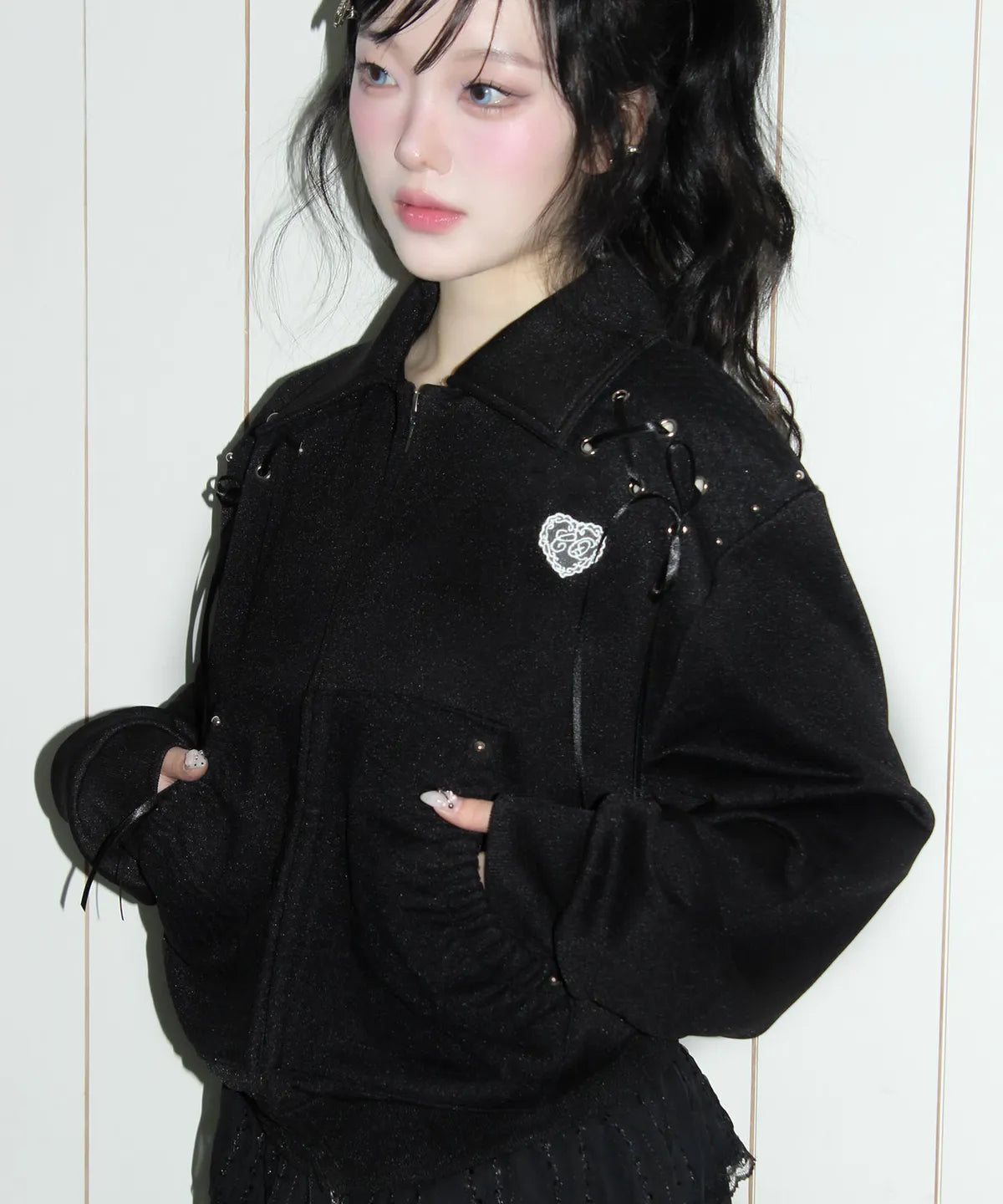 CHERRYQUIRI angel corset jersey zip up 2 color CHERRYQUIRI  DKshop