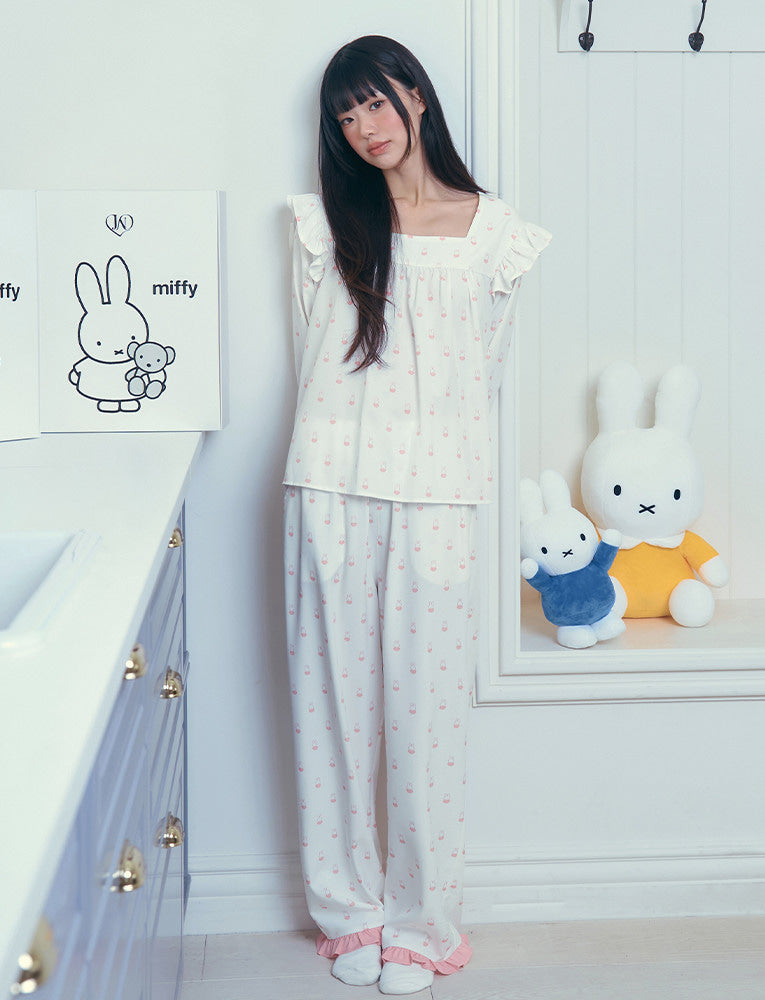 [Judy N X MIFFY] Miffy Creamy Women's Long Sleeve Pajama Set Judy N  DKshop