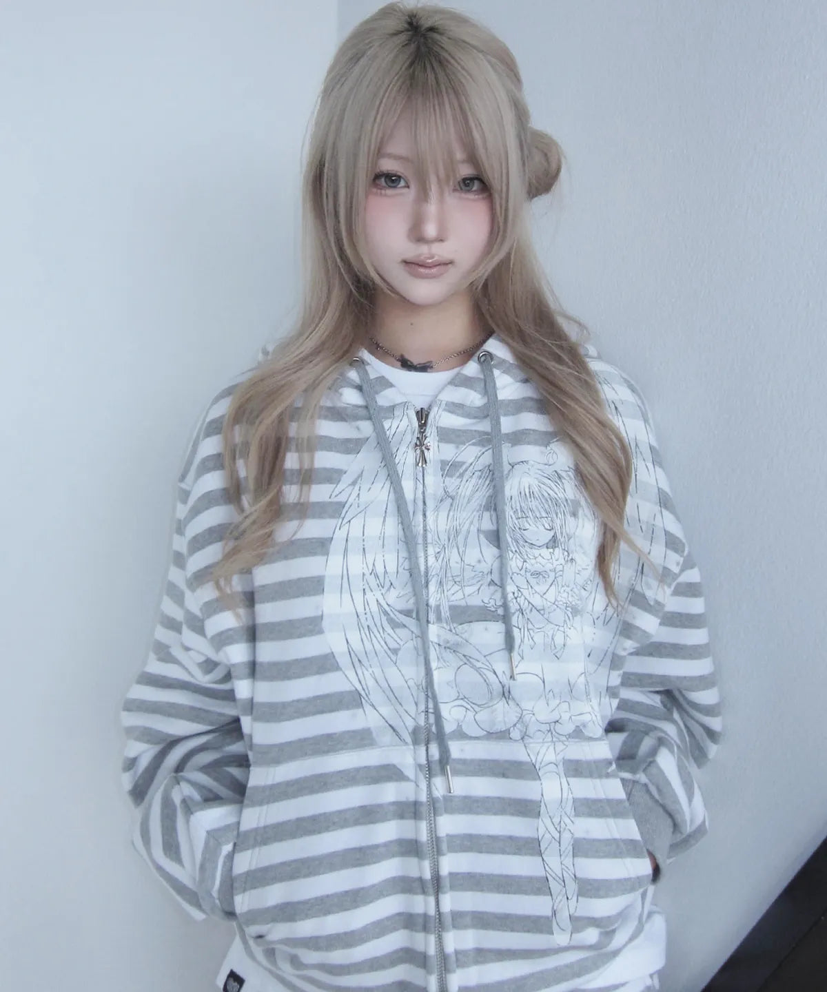 [LUVISTRUE X SHUGO CHARA!] STRIPE HOOD ZIPUP LUVISTRUE  DKshop