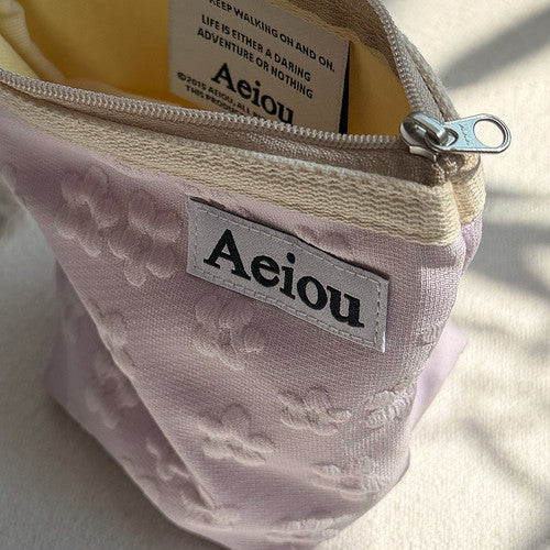 Aeiou Basic Pouch (M size) Jelly Flower Pink Aeiou  DKshop