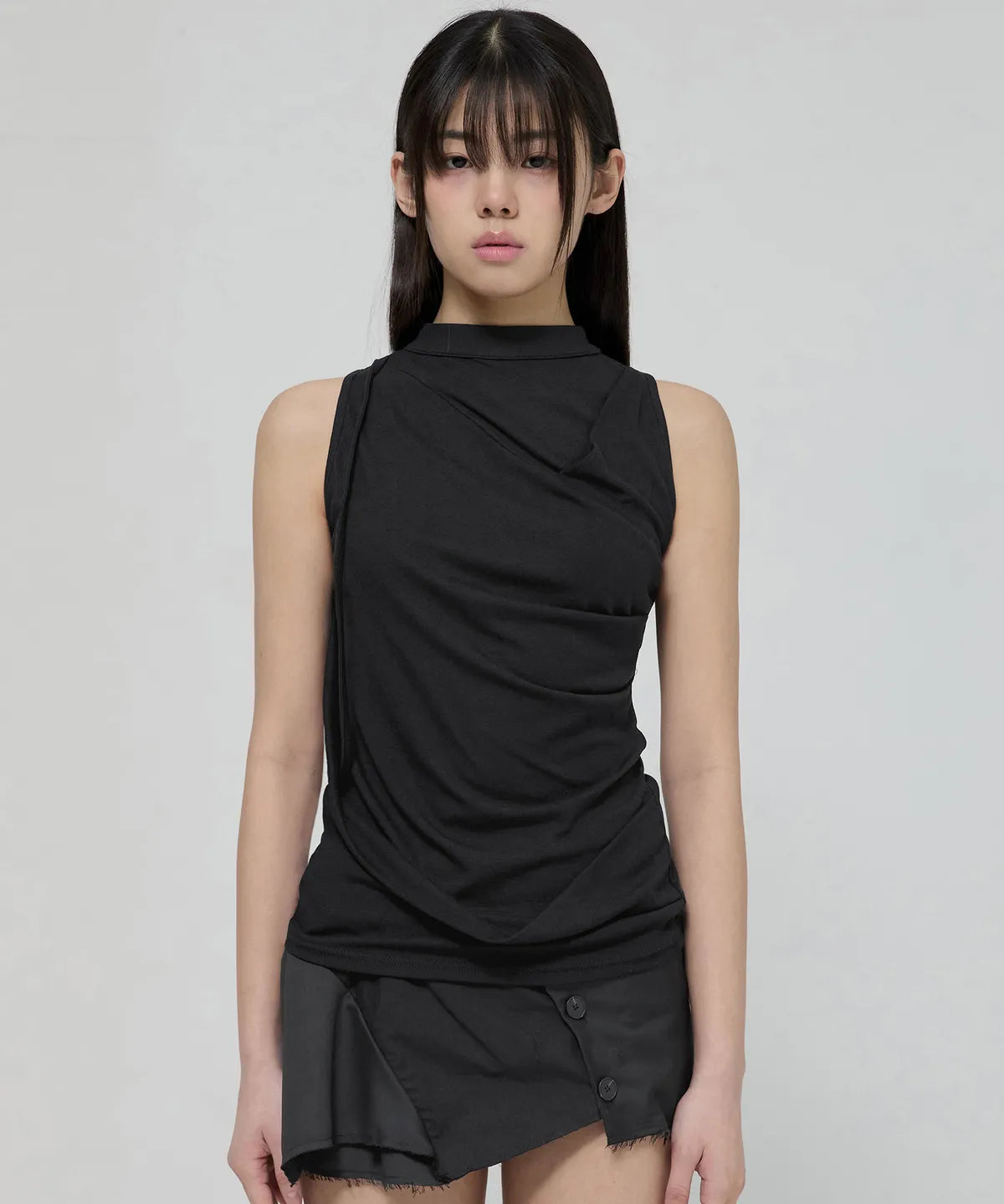 FLARE UP Draped Sleeveless Top 3 colors FLARE UP  DKshop