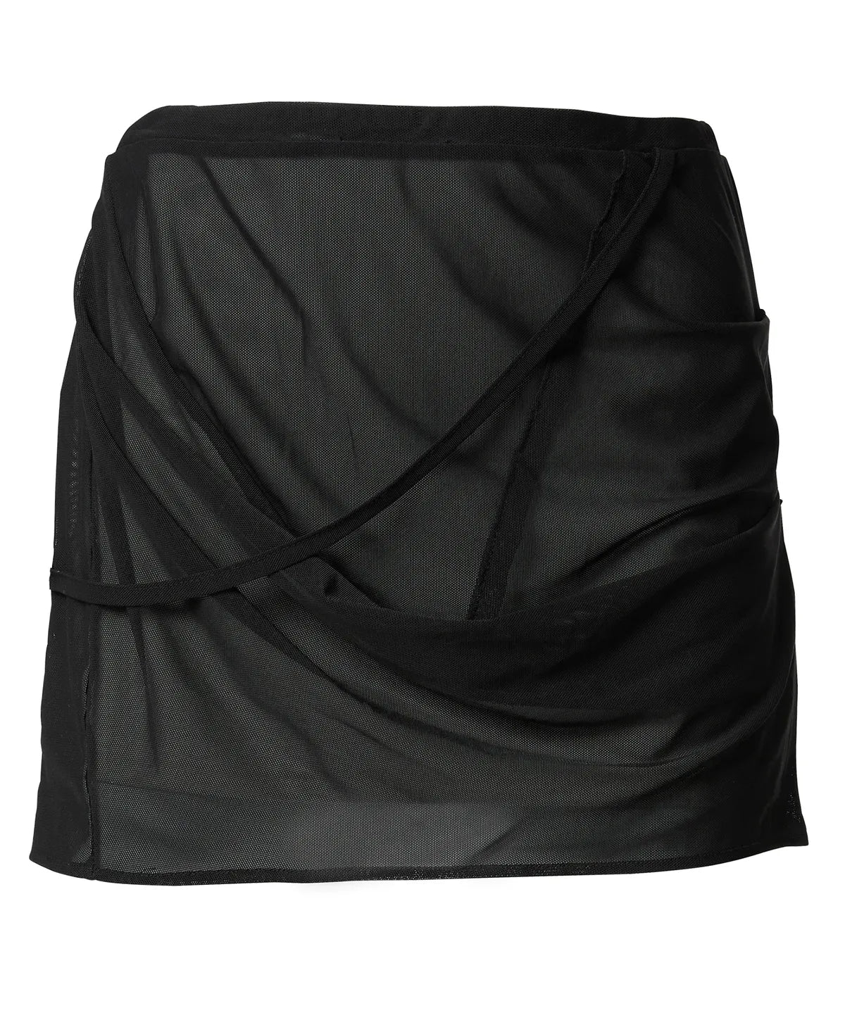 FLARE UP Draped Mesh Layered Mini Skirt 2 colors FLARE UP  DKshop