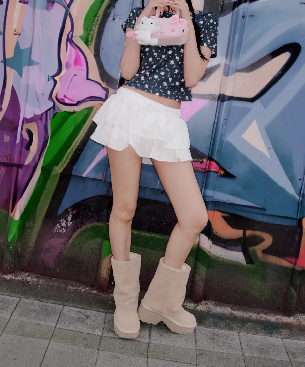 [KIRSH X CHARMMYKITTY] Ruffle Woven Skirt KIRSH  DKshop