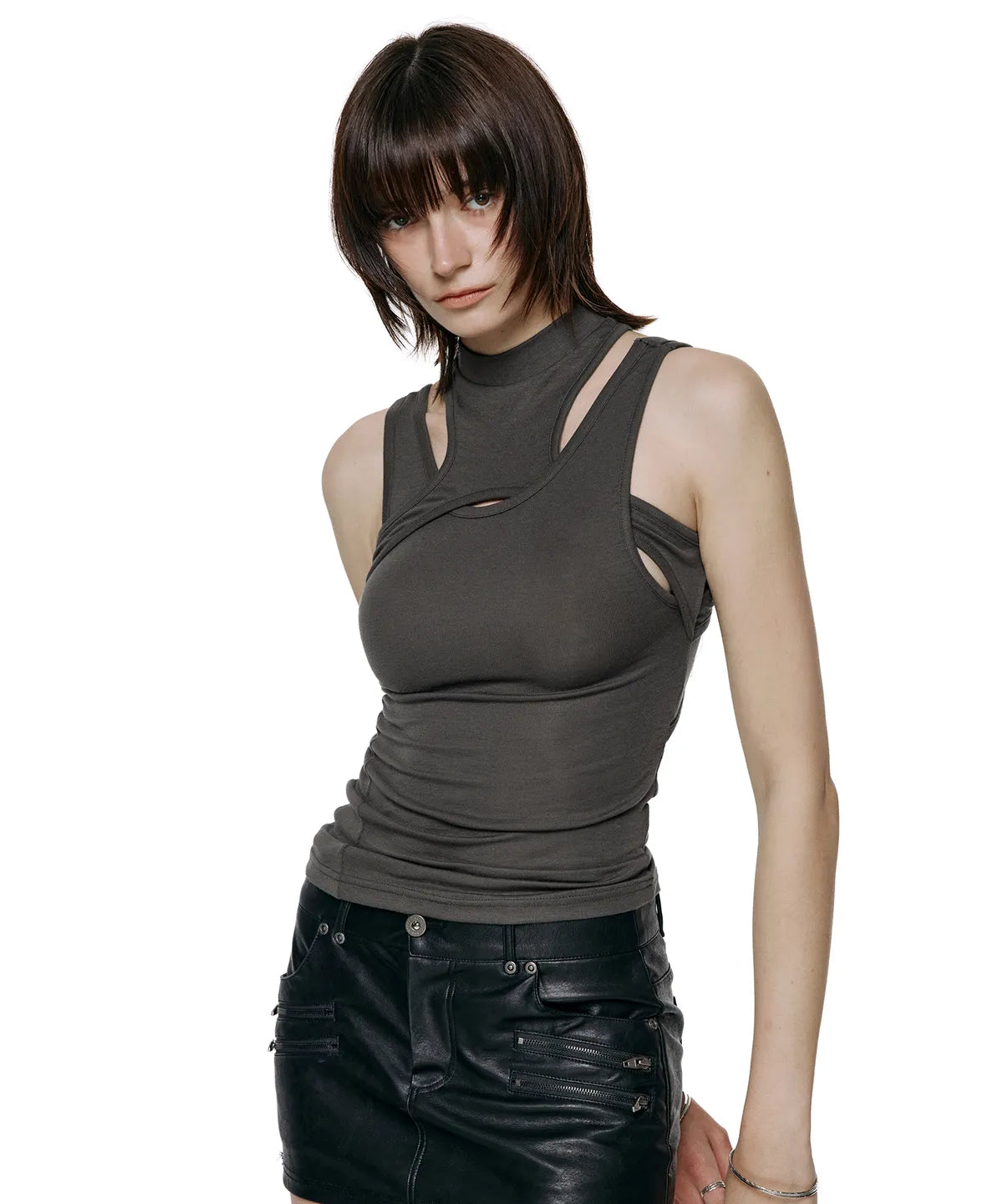 ROCKCAKE Overlap Tank Sleeveless 3 colors ROCKCAKE  DKshop