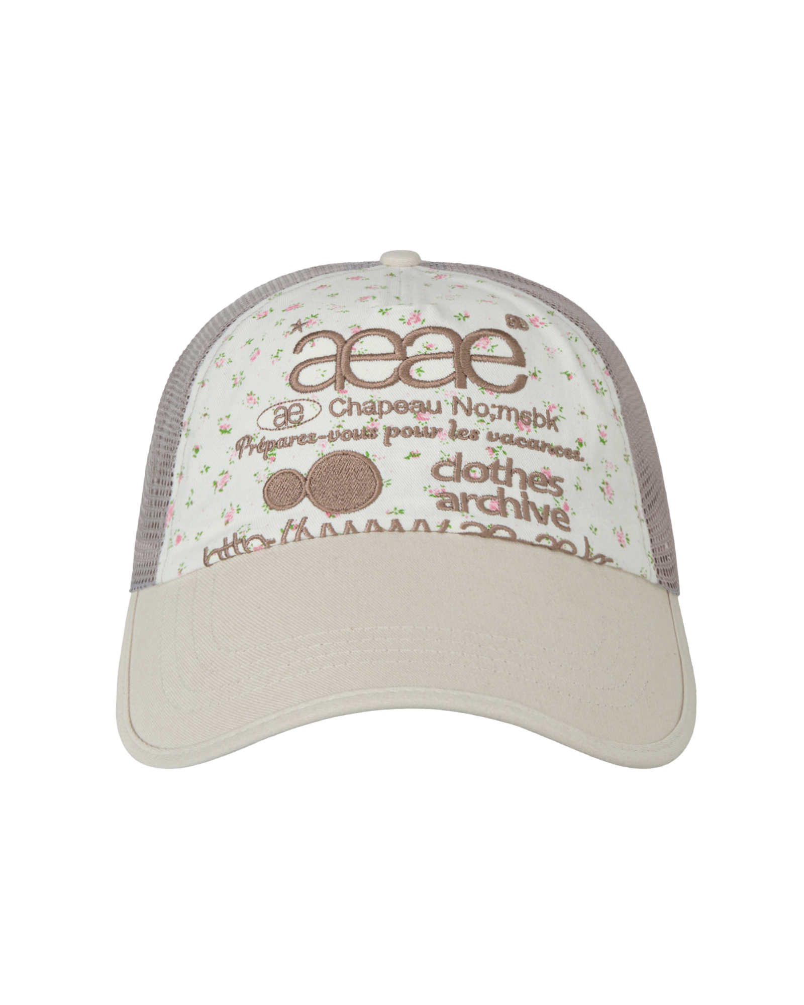 aeae Web Logo Flower Mesh Cap 2 colors aeae  DKshop