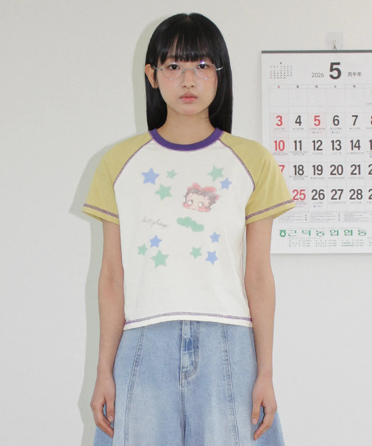 ronron BETTY BOOP MINI STAR STITCH RAGLAN T SHIRT 3 colors RONRON  DKshop