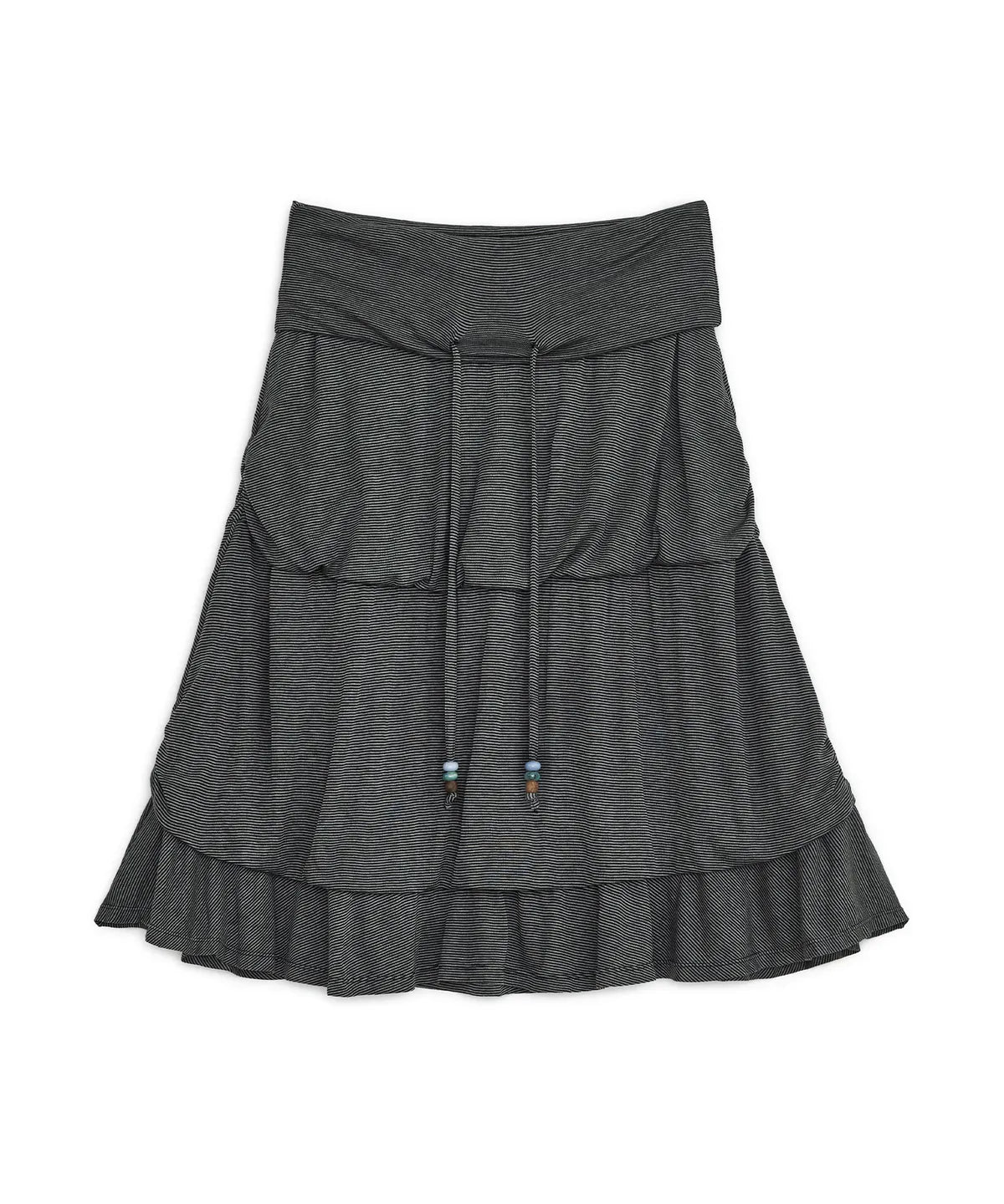HUGYOURSKIN Striped Flared Midi Skirt HUGYOURSKIN  DKshop