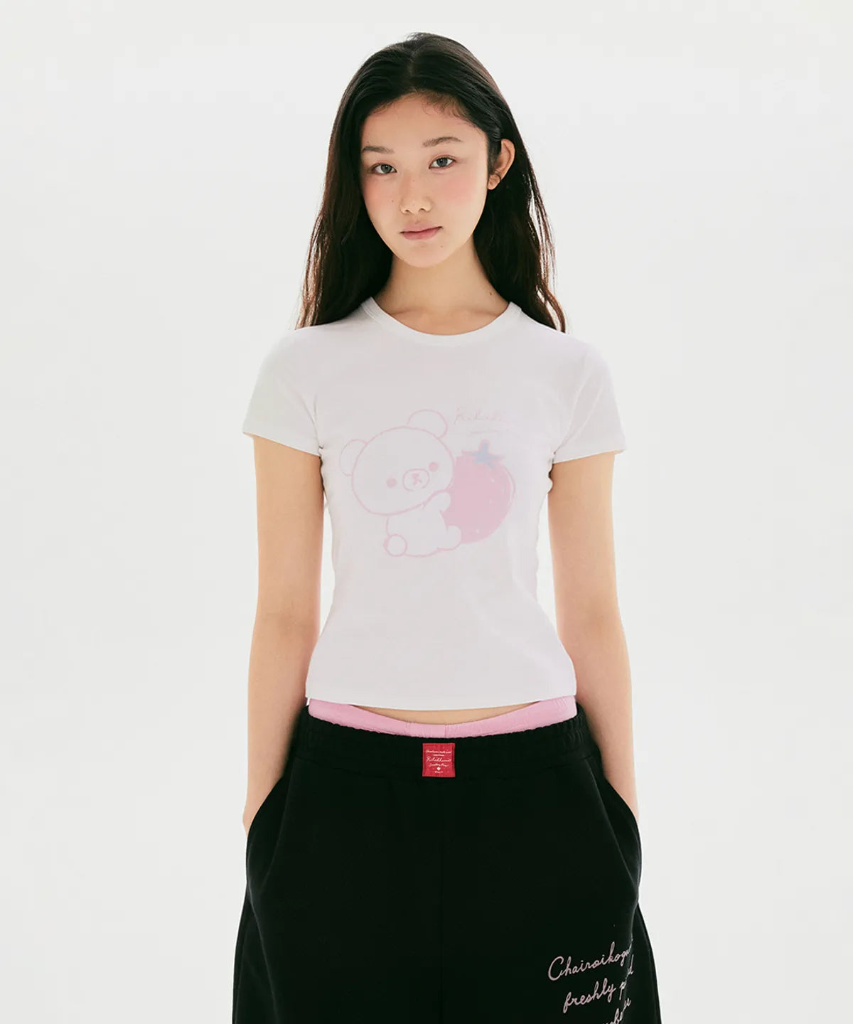 [SPAO X Rilakkuma] Slim Fit Short Sleeves T-Shirt SPAO  DKshop