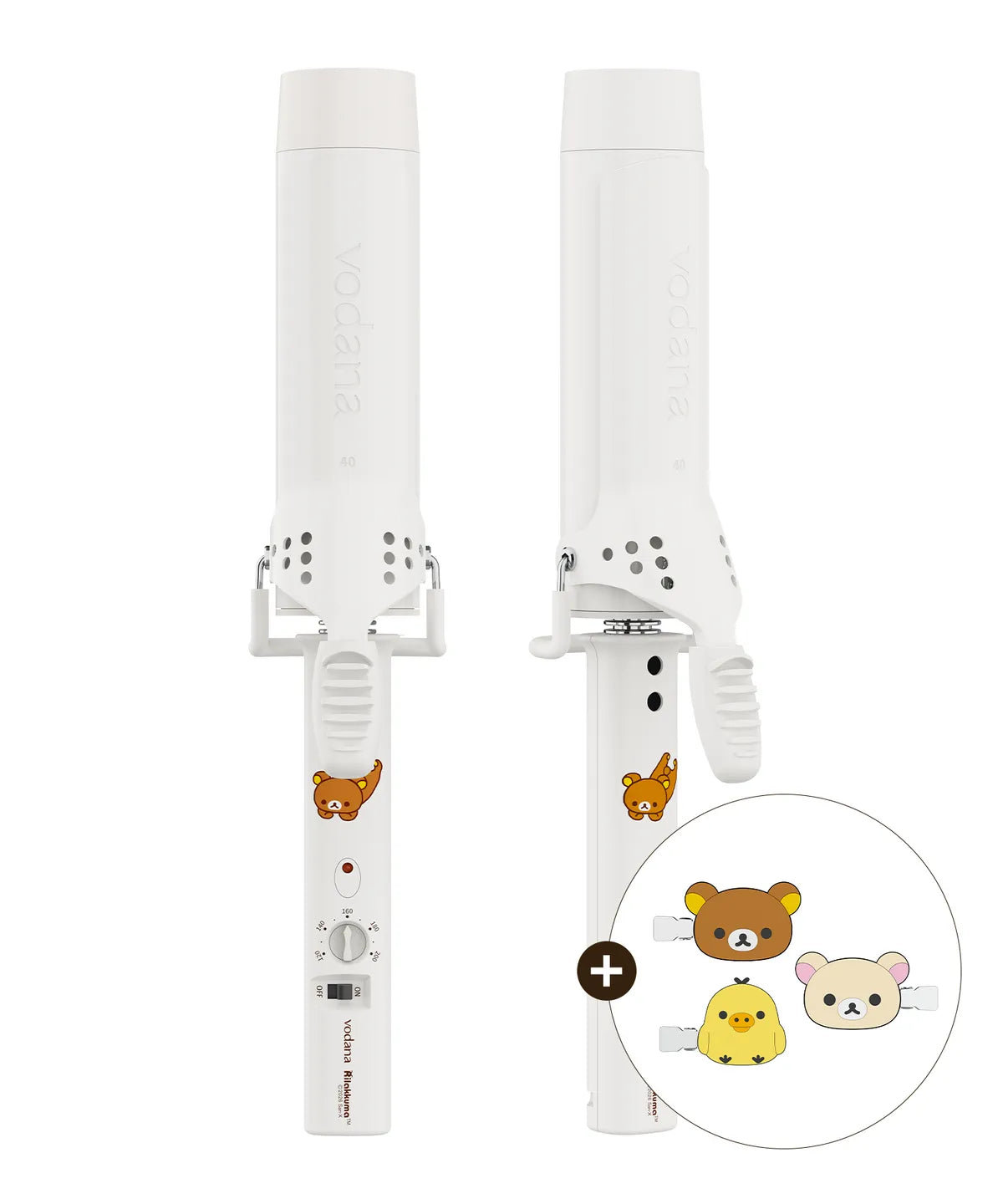 [Rilakkuma Edition] Glam Wave Curling Iron 40mm + Rilakkuma Friends Hair Clip 3p VODANA  DKshop