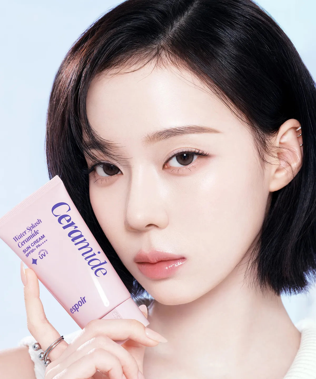 Espoir WATER SPLASH SUNCREAM CERAMIDE 50ml + Mini Cleansing Foam Espoir  DKshop