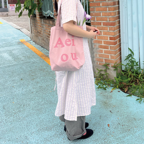 Aeiou Logo Bag (Cotton 100%) Rosy Brown Aeiou  DKshop