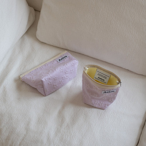 Aeiou Basic Pouch (M size) Jelly Flower Pink Aeiou  DKshop