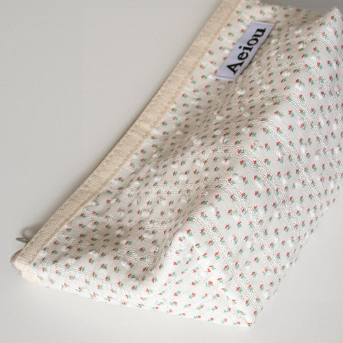 Aeiou Basic Pouch (L size) Pajama Apricot Flower Aeiou  DKshop