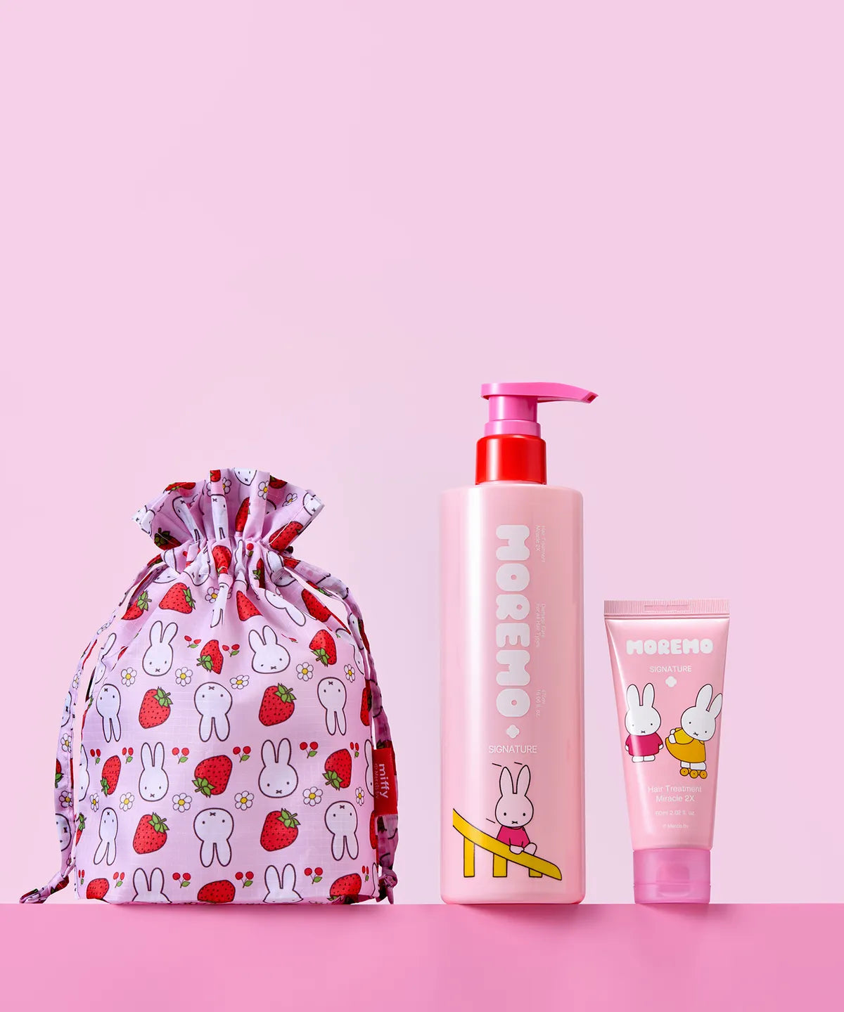 [MOREMO X MIFFY] 2X Treatment 475ml + 60ml + String Pouch MOREMO  DKshop