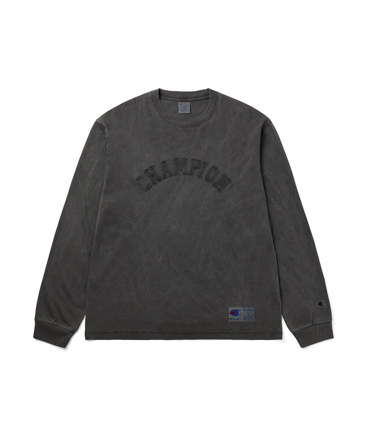 [CHAMPION X V] Arch Logo Loose-Fit Applique Long-Sleeve T-Shirt CHAMPION  DKshop