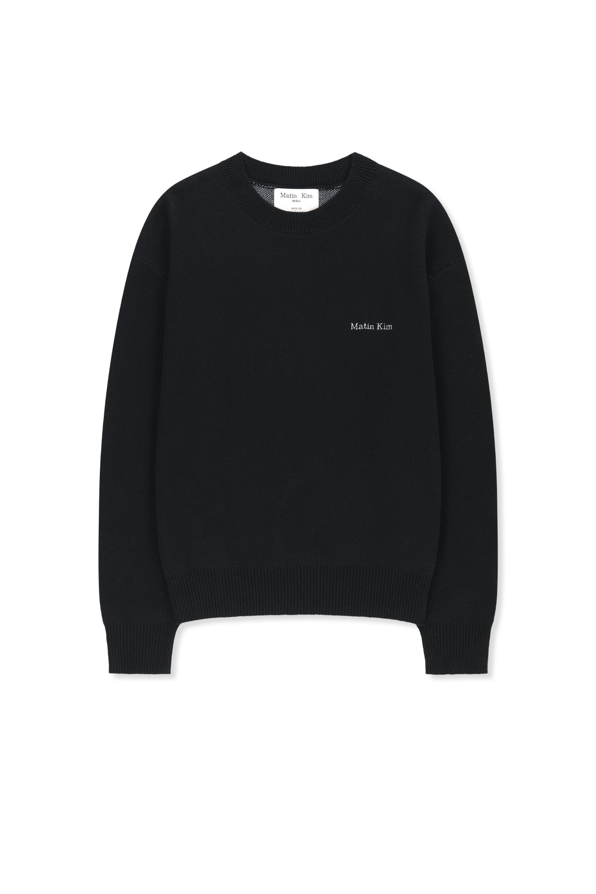 [Matin Kim X LEE KNOW] CALLIGRAPHY BACK LOGO KNIT PULLOVER Matin Kim  DKshop