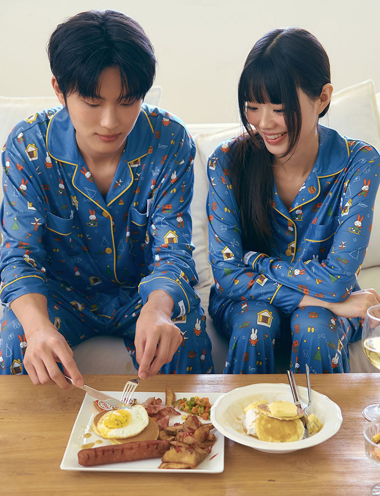[Judy N X MIFFY] Miffy Winter Holiday Peach Fleece Long Sleeve Pajama Set Judy N  DKshop