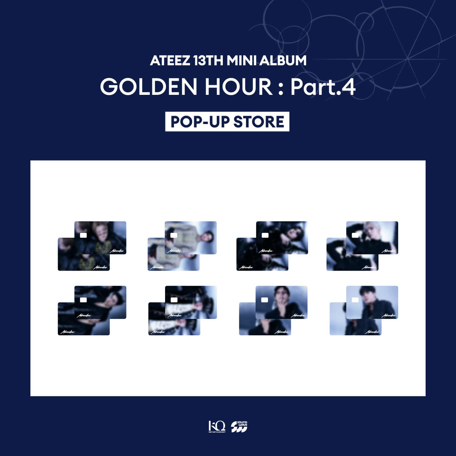 ATEEZ - GOLDEN HOUR : Part.4 POP-UP STORE (CARD COVER STICKER) ATEEZ  DKshop
