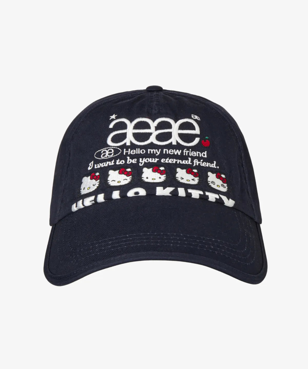 [aeae X Hello Kitty]  WEB LOGO 5 PANNEL CAP (ILLIT MINJU WEAR) aeae  DKshop