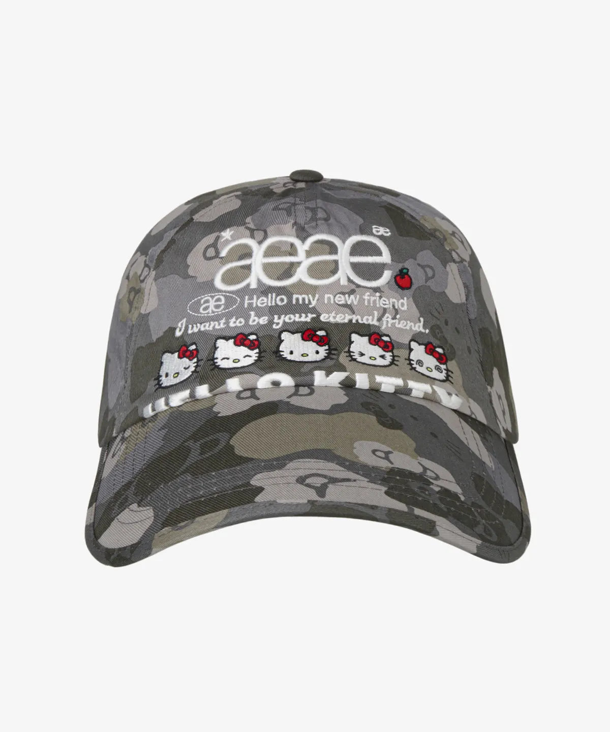 [aeae X Hello Kitty]  WEB LOGO 5 PANNEL CAP (ILLIT MINJU WEAR) aeae  DKshop