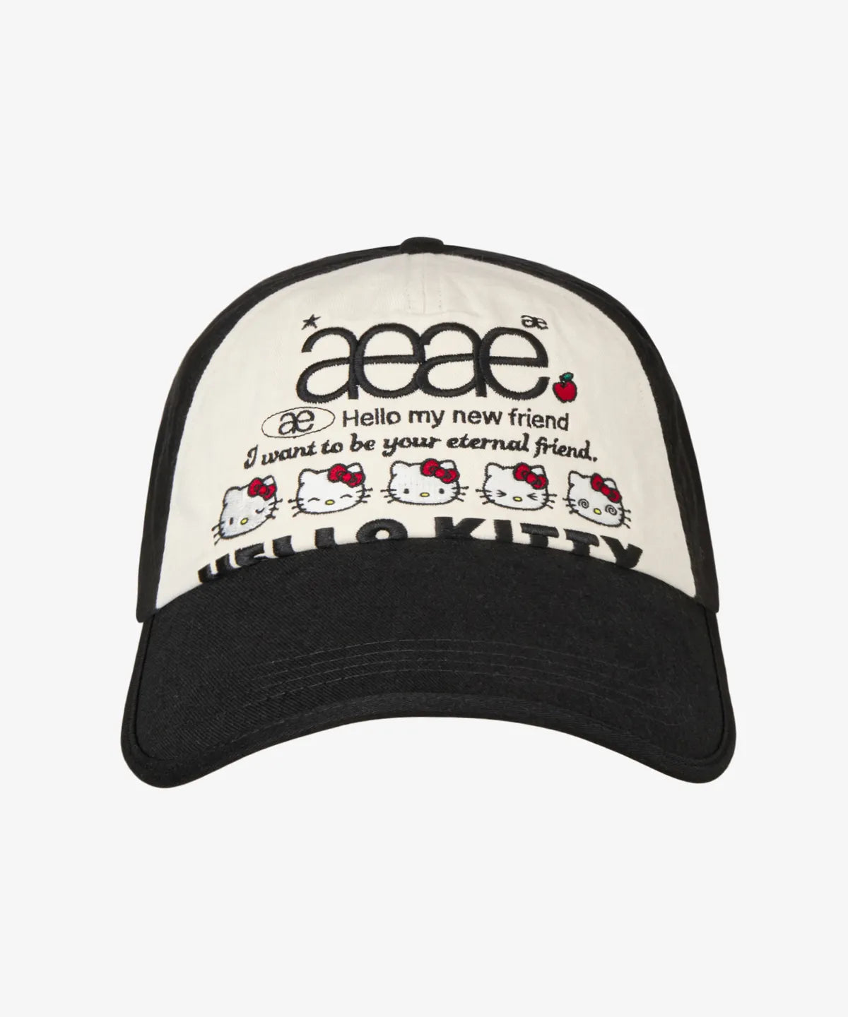 [aeae X Hello Kitty]  WEB LOGO 5 PANNEL CAP (ILLIT MINJU WEAR) aeae  DKshop