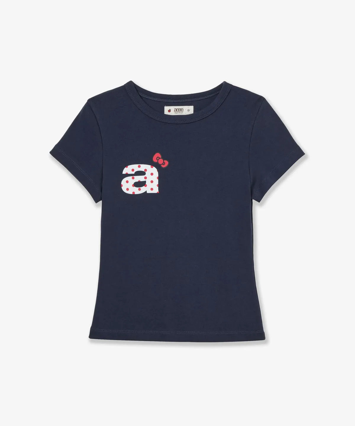 [aeae X Hello Kitty]  DOT SMALL LETTER TEE (ILLIT MINJU WEAR) aeae  DKshop