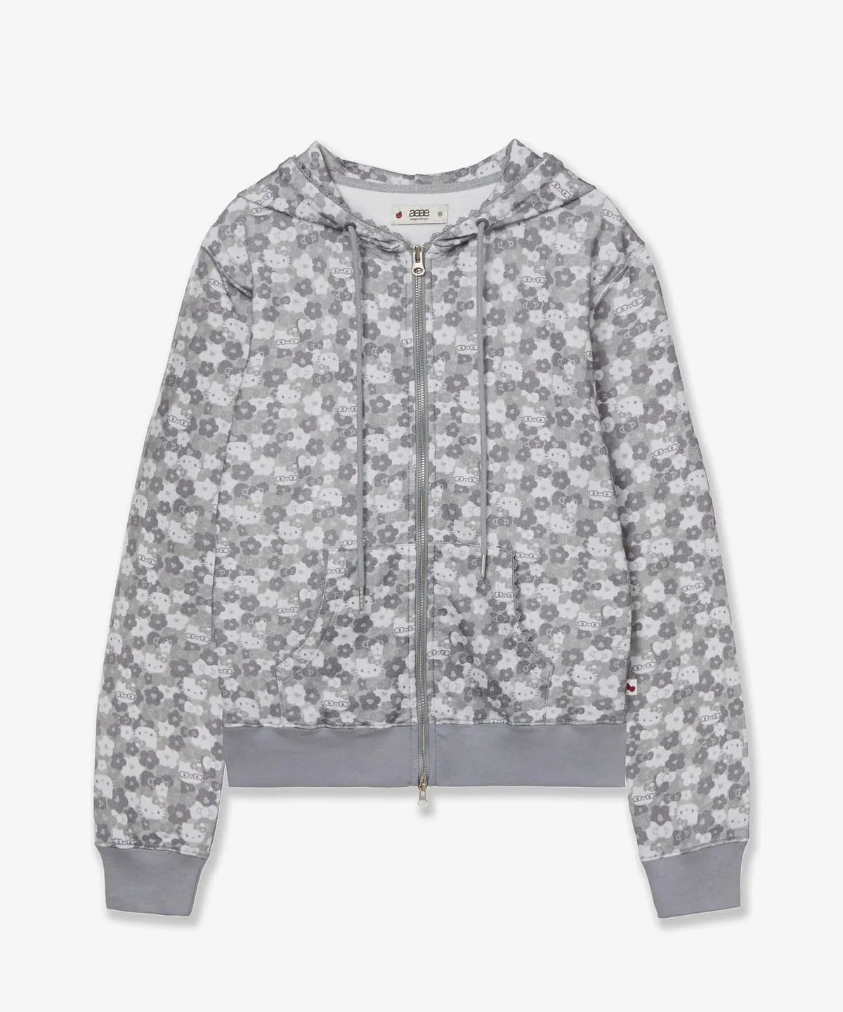 [aeae X Hello Kitty] PATTERN ZIP UP HOODIE (ILLIT MINJU WEAR) aeae  DKshop