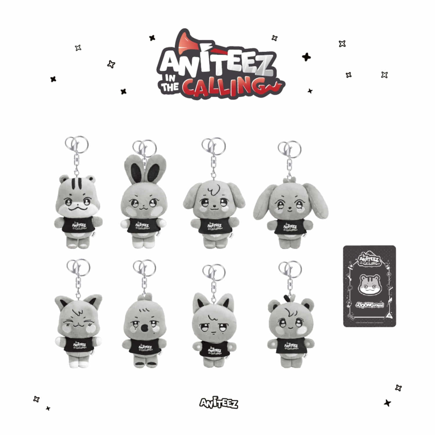 [PRE-ORDER] ATEEZ - [ANITEEZ IN THE CALLING] PLUSH KEYRING ATEEZ  DKshop