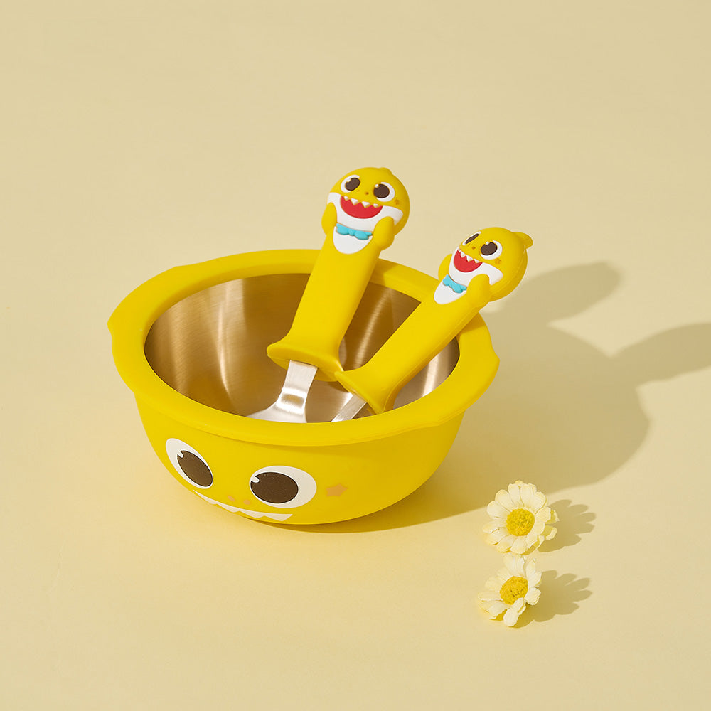 NOBBAN Bangjja Yugi Bronze Baby Shark Spoon Fork Bowl Set NOBBAN  DKshop