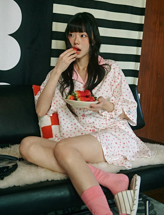 Judy N Berry Pink Clean Fit Short Sleeve Pajama Set Judy N  DKshop