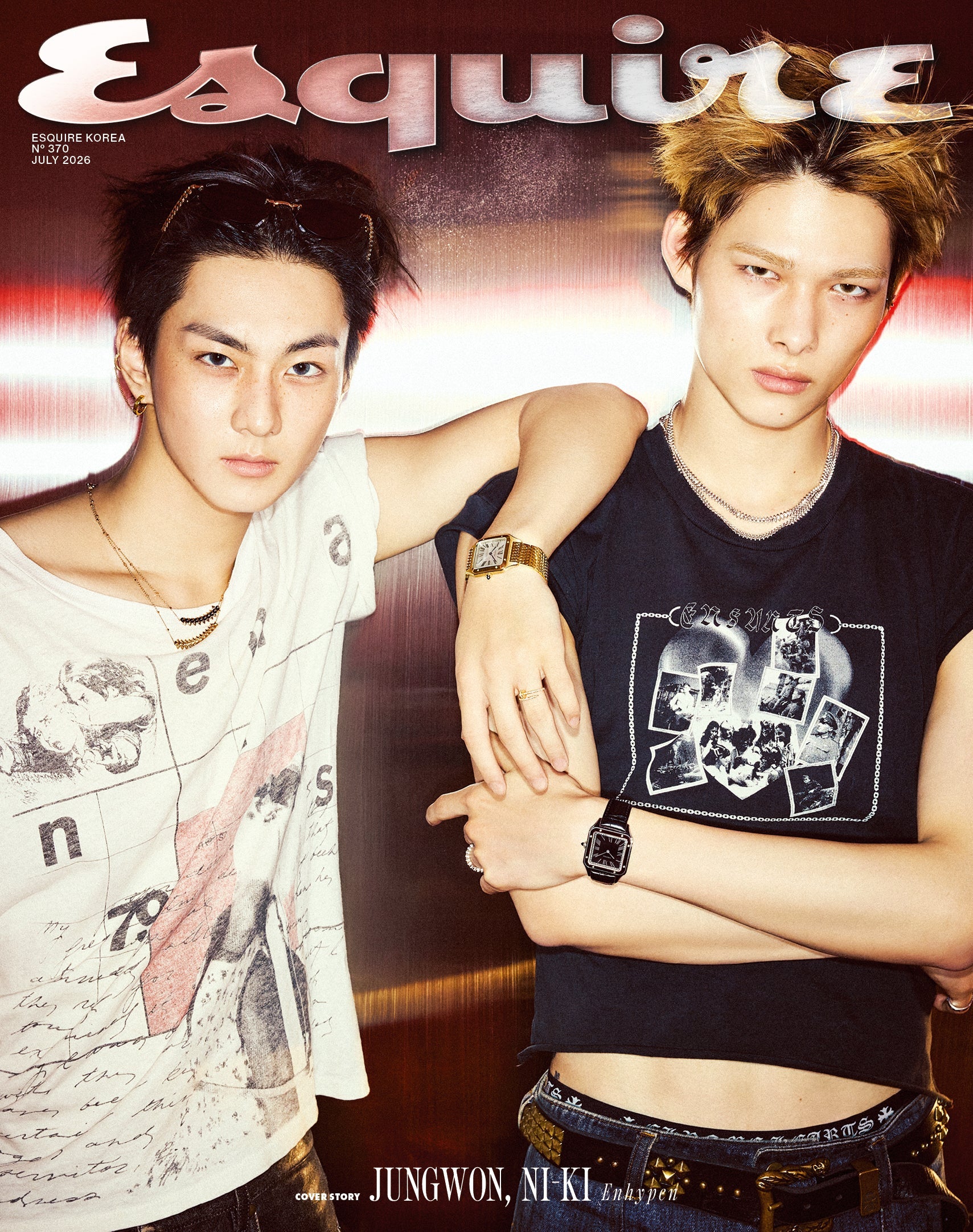 ESQUIRE KOREA MAGAZINE 2026.07 (COVER : ENHYPEN JUNGWON & NI-KI) IVE  DKshop