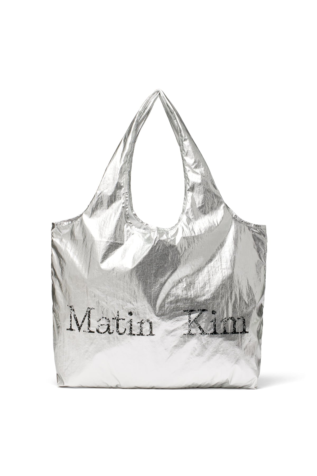 Matin Kim CRACKED LOGO GLOSSY ECOBAG