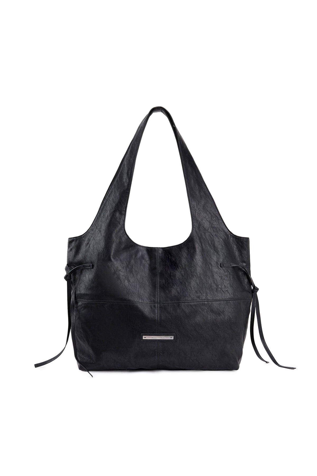 Matin Kim SIDE STRING LEATHER BIG SHOULDER BAG