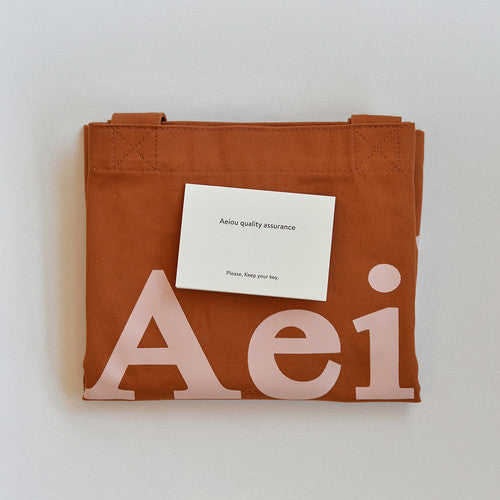 Aeiou Logo Bag (Cotton 100%) Sun Dried Orange Peel Aeiou  DKshop