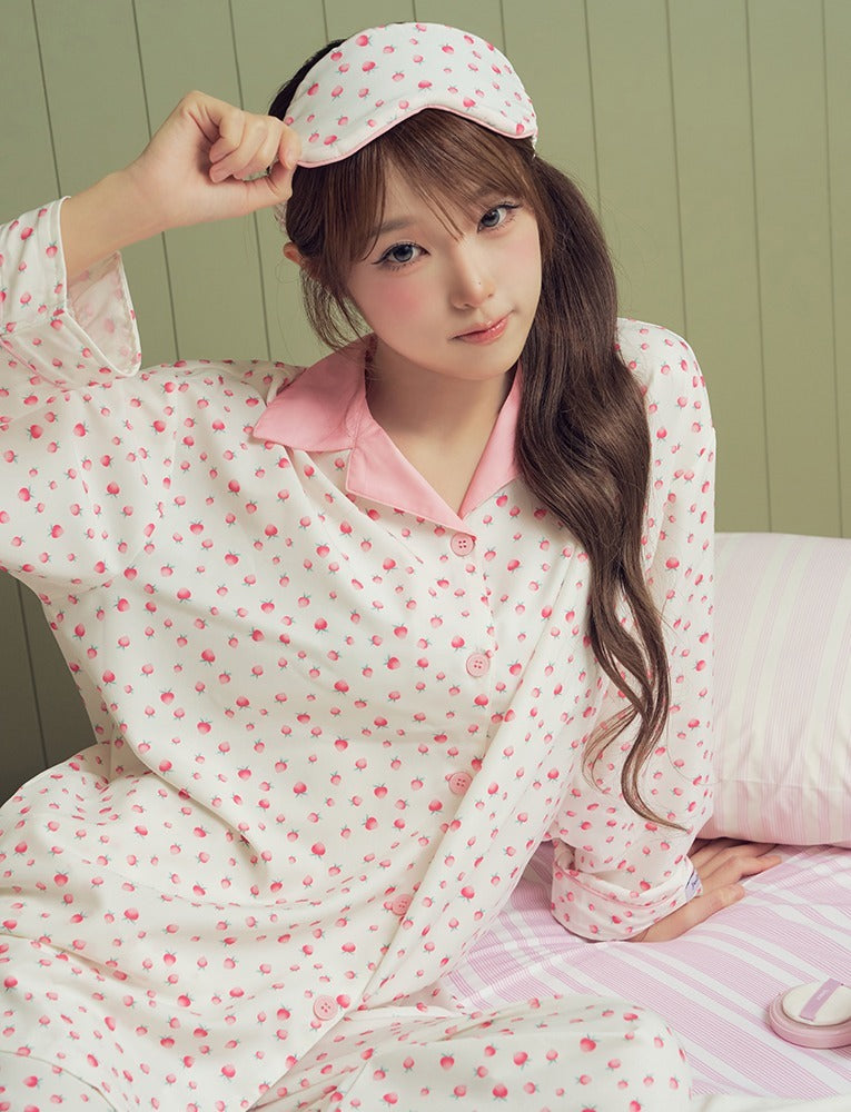Judy N Berry Pink Clean Fit Long Sleeve Pajama Set (CHOI YENA Wear) Judy N  DKshop
