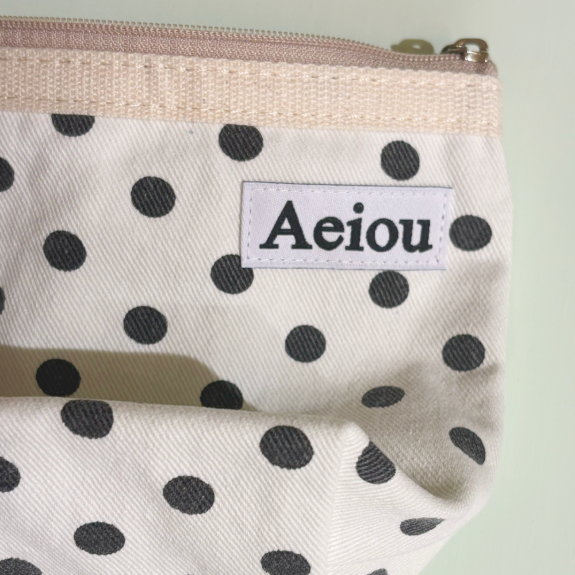 Aeiou Basic Pouch (M size) Ding Ding Dot Aeiou  DKshop