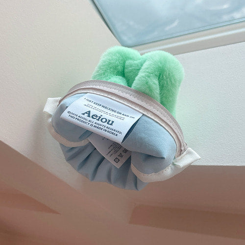Aeiou Basic Pouch (M size) Fur Mint Green Aeiou  DKshop