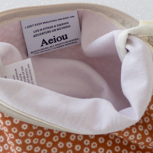 Aeiou Basic Pouch (L size) Flower Apron Orange Aeiou  DKshop