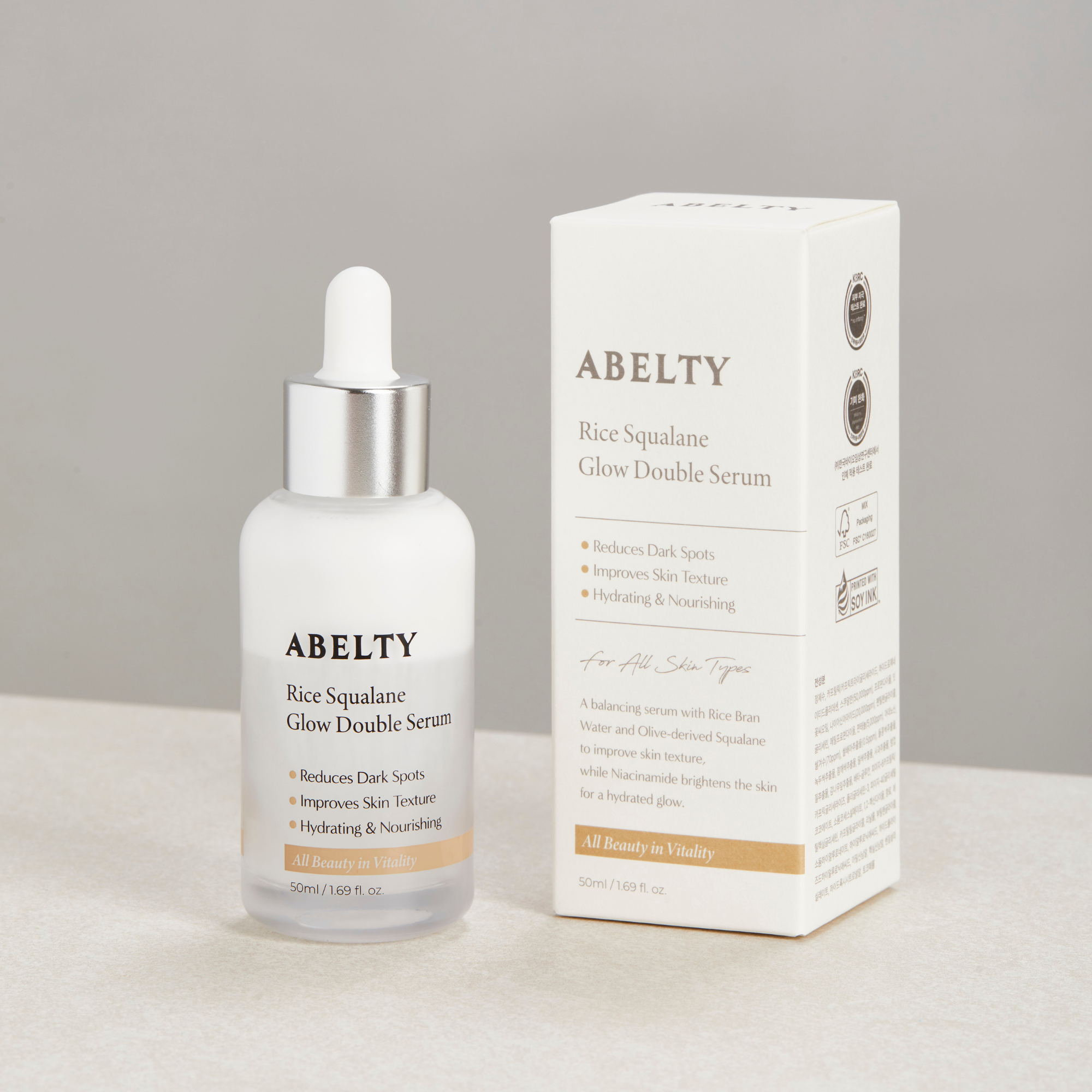 ABELTY RICE SQUALANE GLOW DOUBLE SERUM ABELTY  DKshop