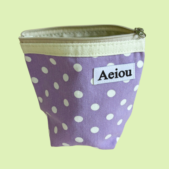 Aeiou Basic Pouch (M size) Bubble Grape Aeiou  DKshop
