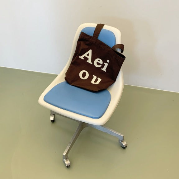 Aeiou Logo Bag (Cotton 100%) Chocolate Aeiou  DKshop