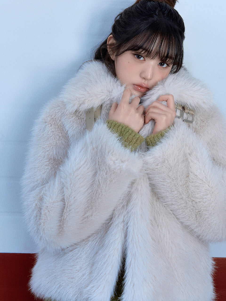 rolarola COLLAR FUR JACKET (Jang Wonyoung Wear) rolarola  DKshop