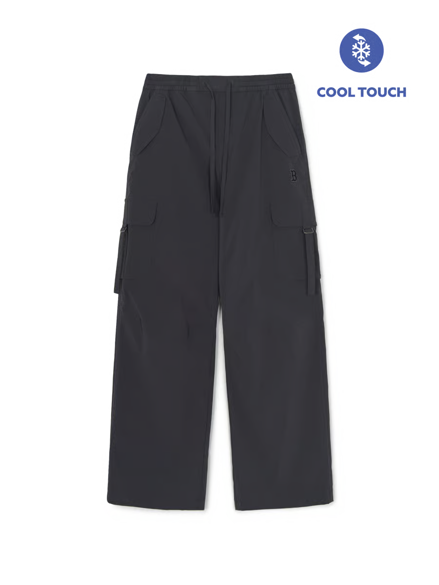 [MLB X KIOF] Women's Cotton-Touch Strap Cargo Semi-Wide Pants MLB  DKshop