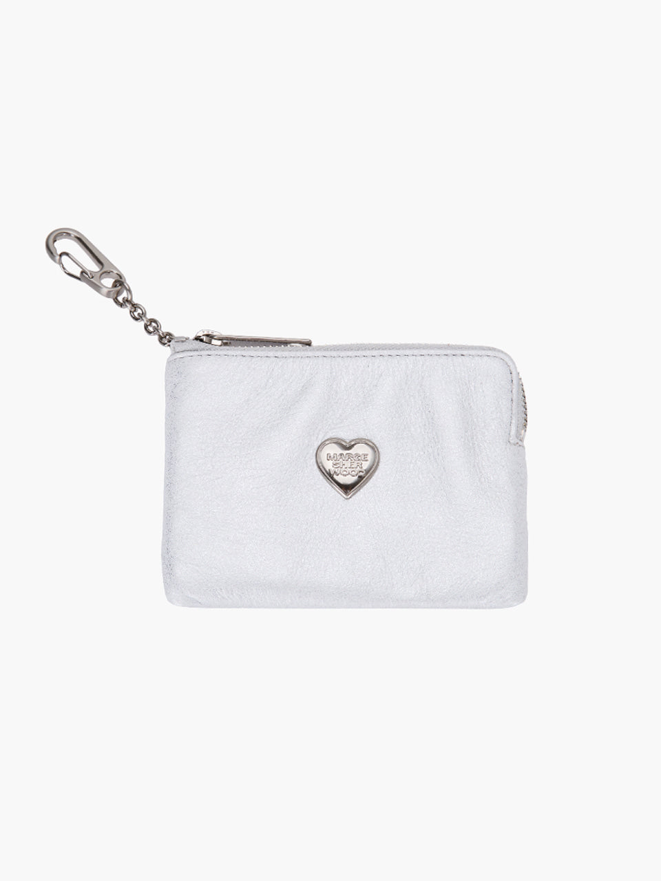 MARGESHERWOOD HEART ZIPPER WALLET_SILVER LOGO MARGESHERWOOD  DKshop
